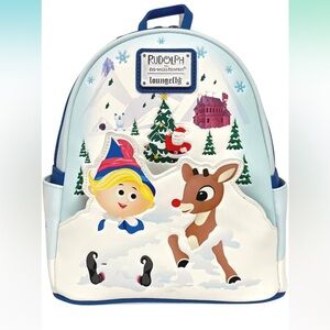 Loungefly Exclusive Rudolph and Hermey Double Strap Shoulder Bag